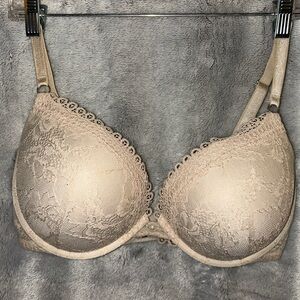 Very Sexy 38DD Lace Push-Up Bra - Beige